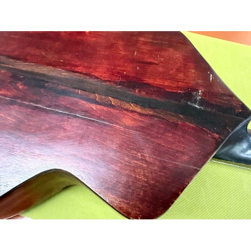 2410 - Interesting 19th century German seven string Wappen style guitar; Back and sides: dark stained maple... 