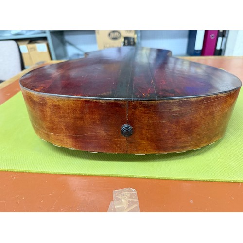 2410 - Interesting 19th century German seven string Wappen style guitar; Back and sides: dark stained maple... 