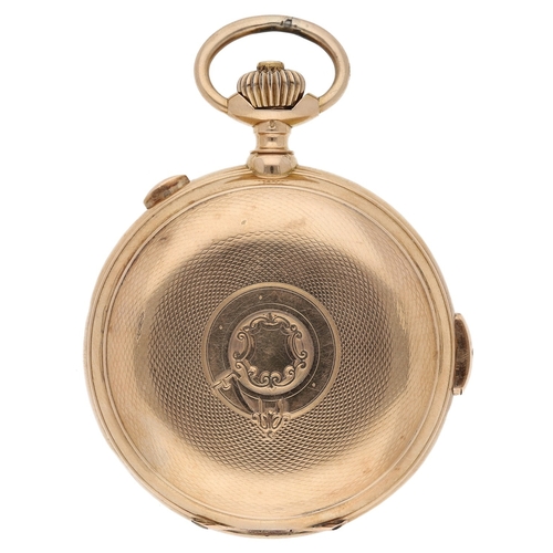 French 14ct minute repeating calendar centre seconds chronograph lever ...
