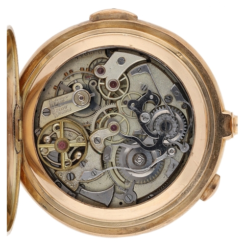 French 14ct minute repeating calendar centre seconds chronograph lever ...
