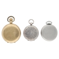 Swiss gold plated lever hunter pocket watch, 15 jewel movement, hinged ...
