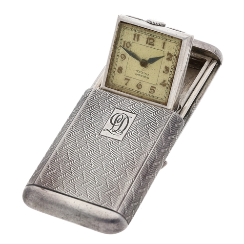 Silver engine turned purse watch, import hallmarks London 1930, the ...