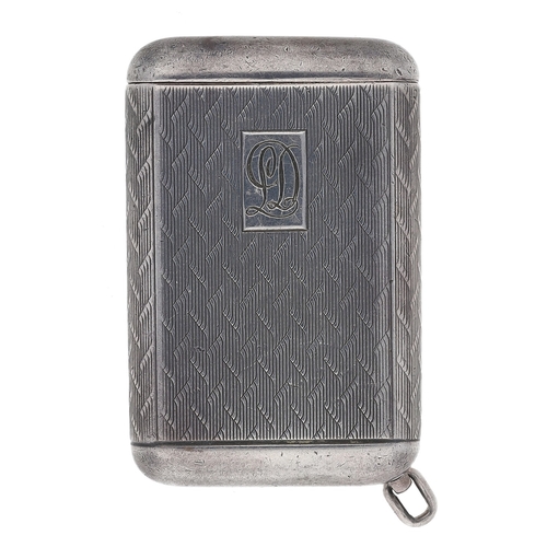 Silver engine turned purse watch, import hallmarks London 1930, the ...