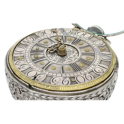Rare 17th century German verge clock-watch, the deep plate fusee ...