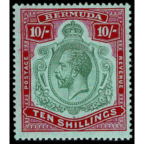 24 - 1918-22 MCA 10/- very fresh mint (unmounted, but tiny gum spot on reverse). SG 54, £160. Photo.