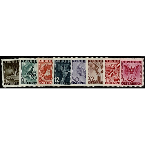 21 - 1946 Anti-Fascist Exhibition, the two unissued values 5+3g and 12+12g, fresh lightly hinged mint, pl... 