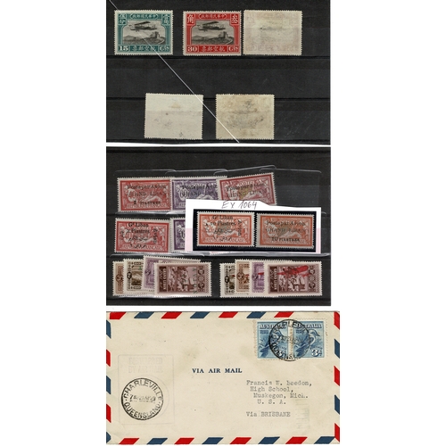 7 - Airmails: mixed lot incl. Lebanon, Syria, Argentina, China 1921 unused and used, 1942 set unused, Lu... 