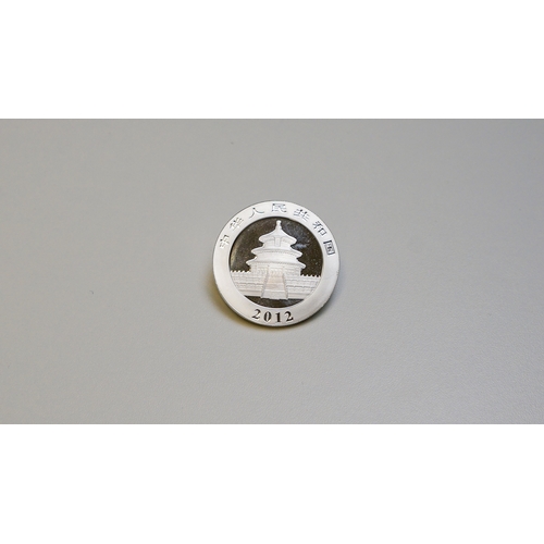 1 - 2012 Chinese Silver Panda Bullion .999 Pure Silver Coin Weighing 1 Troy Ounce- Sealed Case