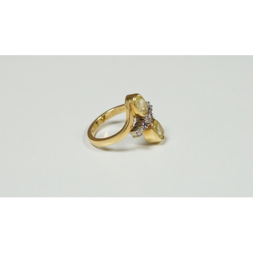 3 - 18ct Gold And Diamond Ring 6.44 Gram - Size N