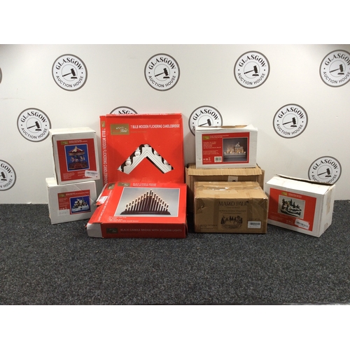 122 - 9 Christmas decorations, Lights, Carousels & More - New