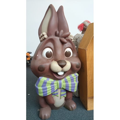 134 - 6ft large bunny with bow tie