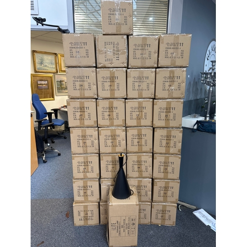 141 - 30 Pendant Lamps 45x25x25cm Black in Colour - New