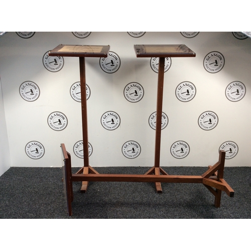 157 - Three Wooden Plinth Display Stands 44” Tall - Used