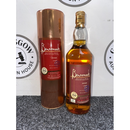 101 - Benromach 10yr Old - Oak Cask Single Malt Scotch Whisky 1Ltr - New