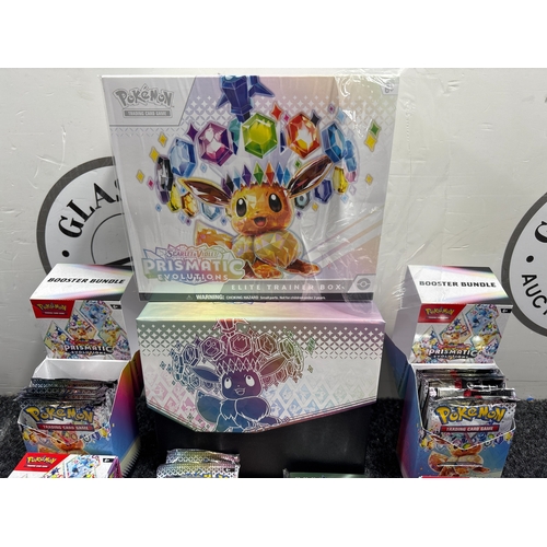 104 - 10 Scarlet & Violet Prismatic Evolutions Booster Display (6 Booster Packs Per Box) & 1 Prismatic
