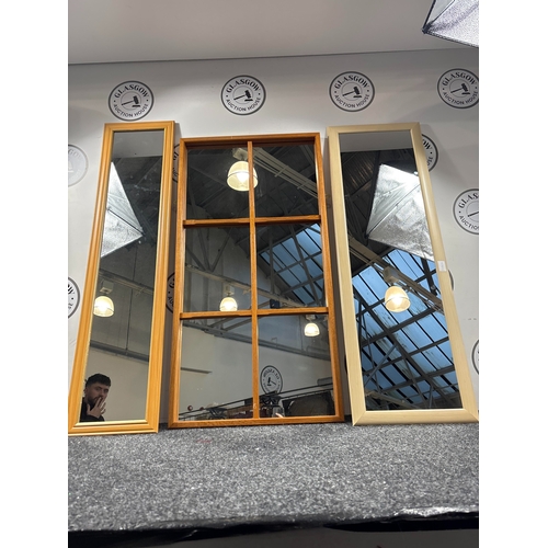 119 - 3 Wall Mirrors - Used