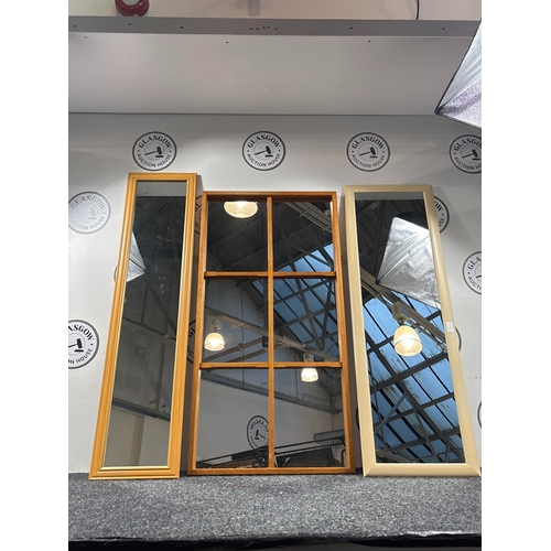 119 - 3 Wall Mirrors - Used