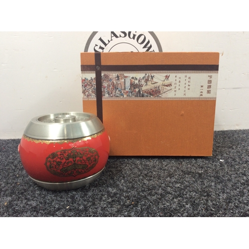 221 - Chinese tea caddy or storage container in box
