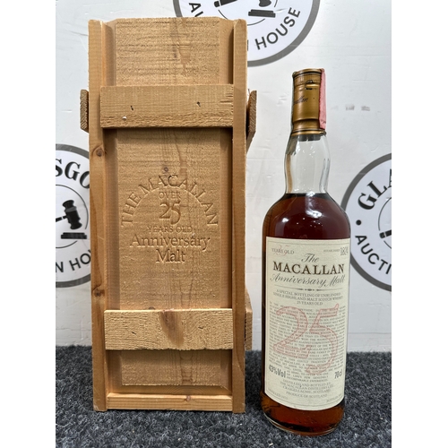 65 - The Macallan - 25 Year Old (1975) Anniversary Malt 70cl With Original Box - Mint Condition