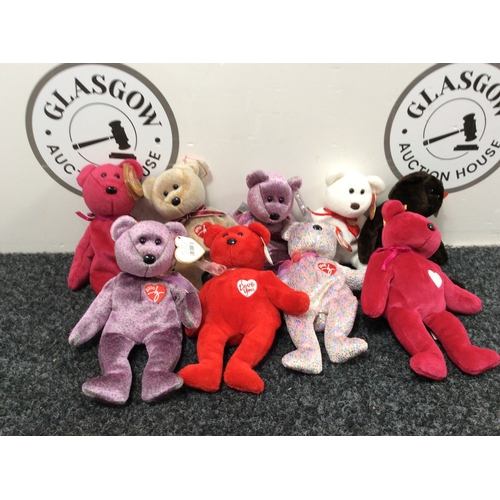 72 - 9x ty beanie bars.