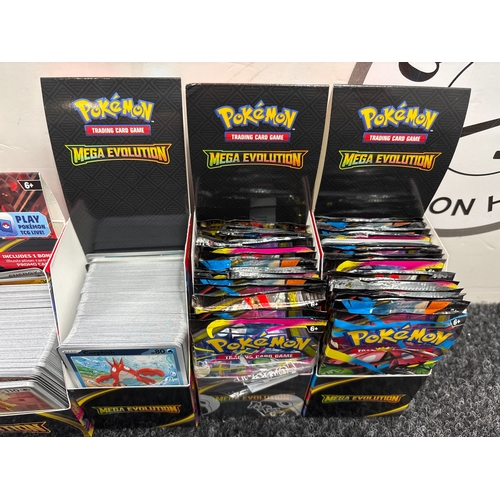 86 - 6 Pokemon Mega Evolution Booster Display (18 Booster Packs Per Box) & 1 Enhanced Booster Display