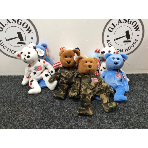 89 - 8x ty beanie bears.