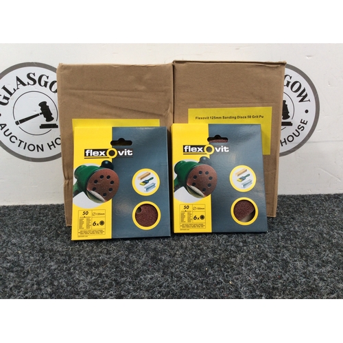 54 - 2 boxes of flexovit sanding discs