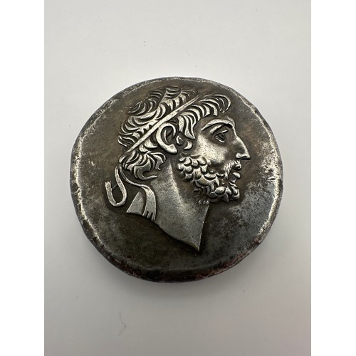 26 - Ancient Greek Philip V Of Macedon Silver Plated Coin