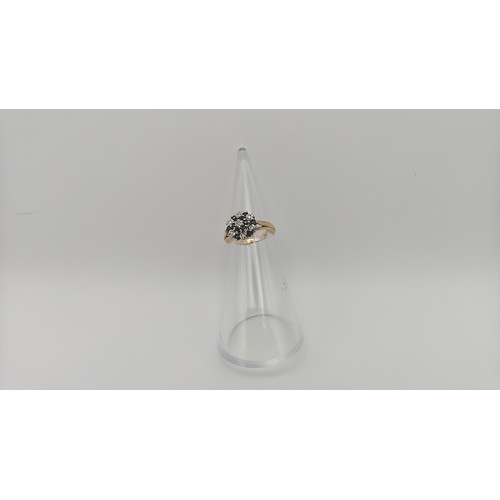 13 - 9ct Gold & Diamond Ring - Size N - Total Weight 3.08g