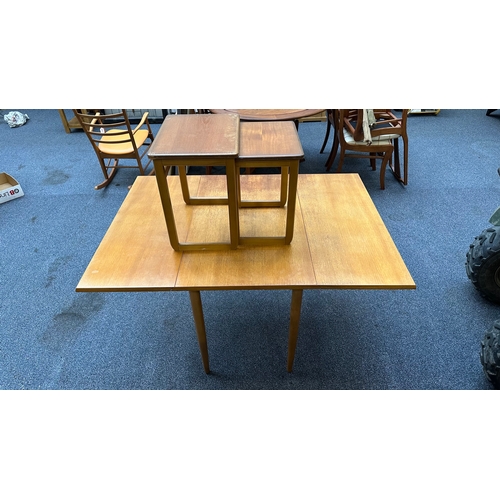 306 - Mid Century Drop Leaf Table & Nest Of Tables