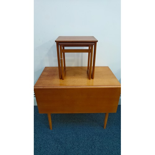 306 - Mid Century Drop Leaf Table & Nest Of Tables