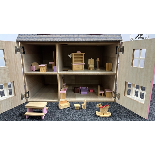 307 - Kids Doll House With Furniture