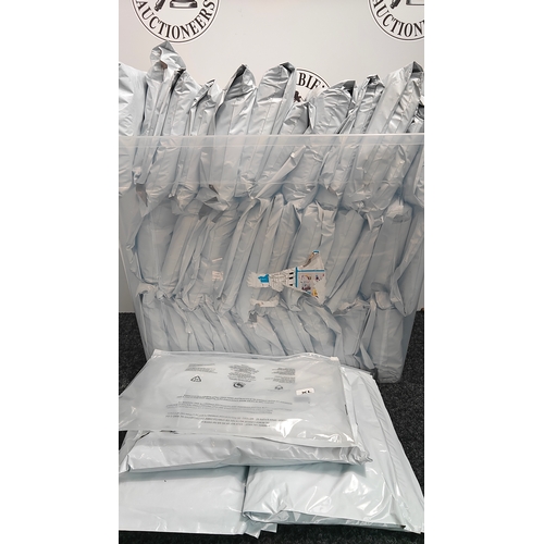 327 - Large Box Of Approx 36 New Black Ladies Jumpsuits Size XL individual Wrapped Ready To Ship!