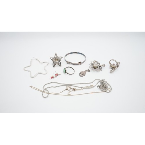 72 - 44g Of Mixed Silver Jewellery