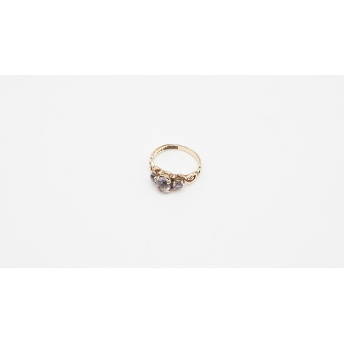 78 - 2.16 9ct Gold And 3 Stone Ring Size J