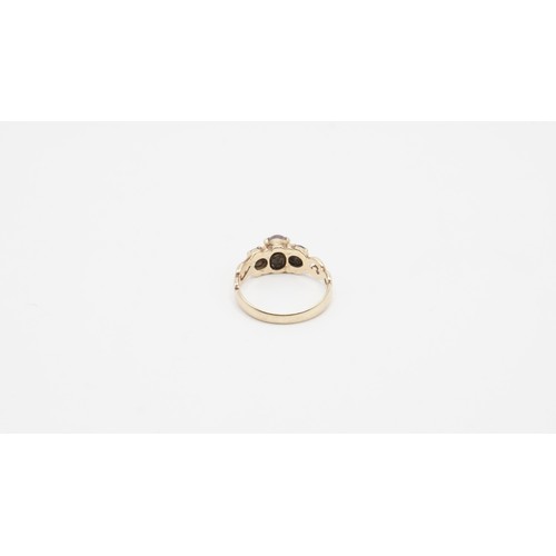 78 - 2.16 9ct Gold And 3 Stone Ring Size J