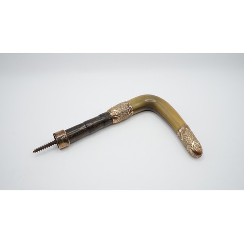 79 - 18ct Gold Plated And Bone Walking Stick Handle