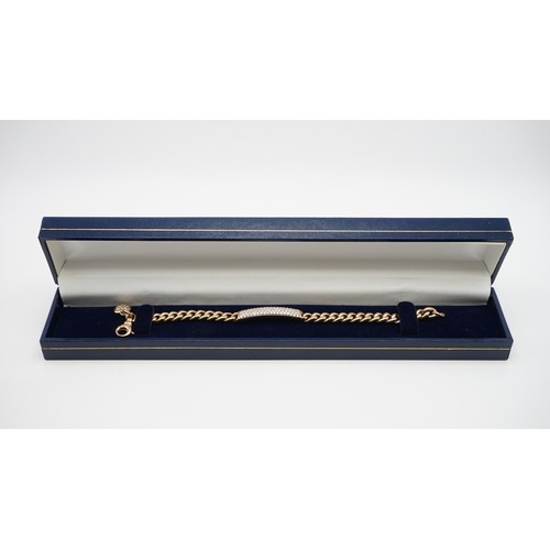 84 - 12.50g 18ct Rose Gold And 1ct Diamond Bracelet