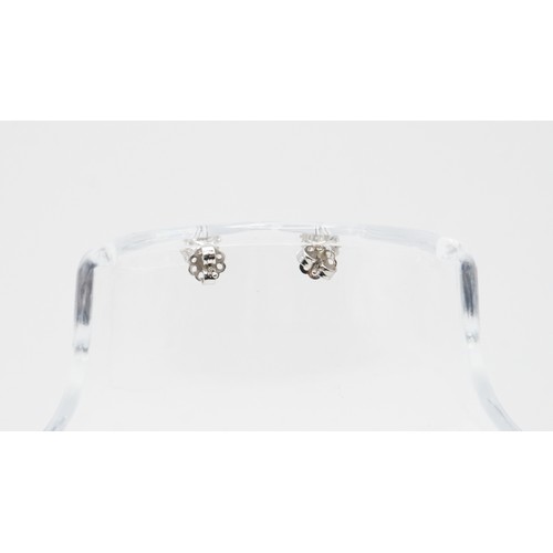 85 - 18ct White Gold and Diamond Necklace And Earring Set