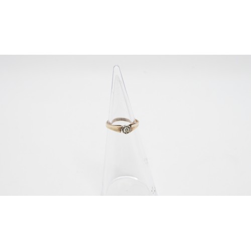 90 - 1.80g 9ct Gold And Diamond Ring Size J