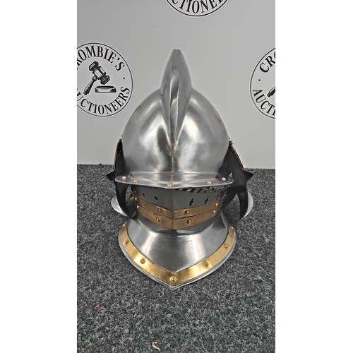 105 - Tudor Burgonet Style Helmet For Display Or Reenactment