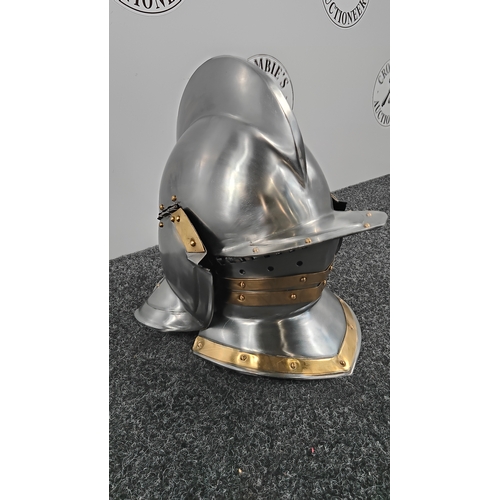 105 - Tudor Burgonet Style Helmet For Display Or Reenactment