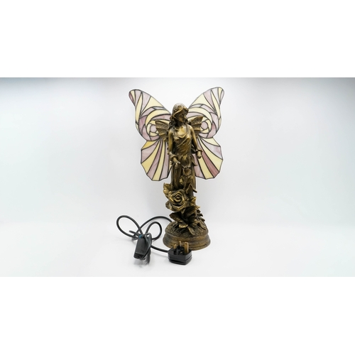 106 - Tiffany Style Fairy Angel Lamp