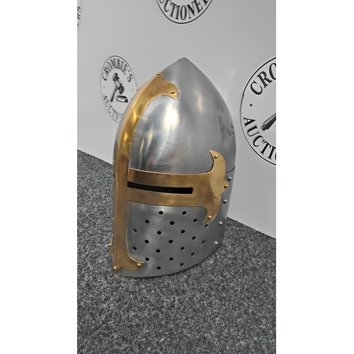 109 - One Piece Medieval Sugar loaf Helmet For Display Or Reenactment