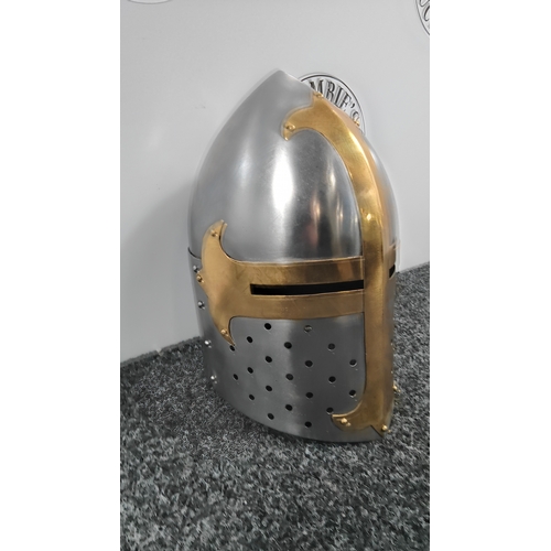 109 - One Piece Medieval Sugar loaf Helmet For Display Or Reenactment