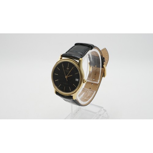 87 - Raymond Weil Genevieve Black Dial Automatic Wristwatch In 18ct Gold Plating Original Leather and Cla... 