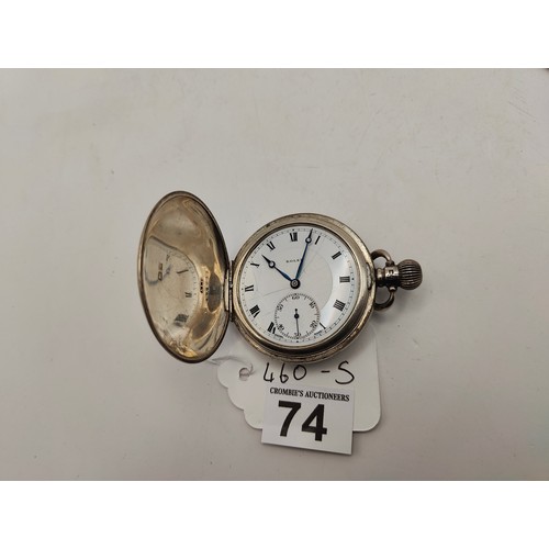 74 - Rolex Silver Cased Pocket Watch With 15 Jewel Movement Signed Rolex In A Dennison Case Hallmarked Bi... 