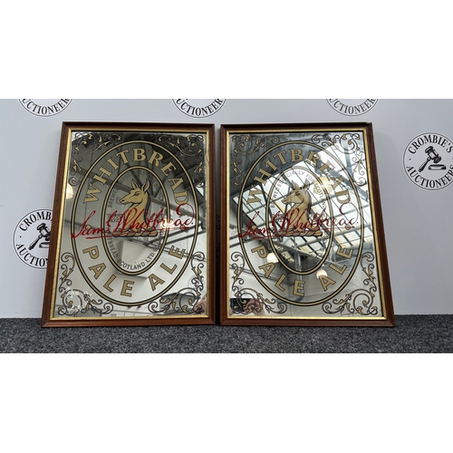 Two Whitbread Pale Ale Pub Mirrors - 47x61cm