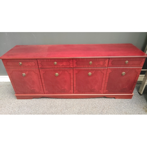 7 - Traditional Mahogany Finish 4 Door/ 1 Drawer Sideboard