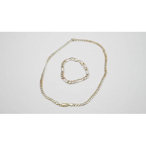 41g Sterling Silver Chain & Bracelet